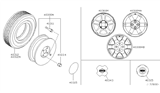 Diagram for Nissan Sentra Lug Nuts - 40224-4Z000