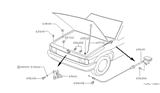 Diagram for Nissan Pathfinder Hood Latch - 65601-01G00