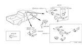 Diagram for Nissan Hardbody Pickup (D21) Ignition Lock Cylinder - 99810-01G27