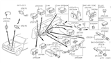 Diagram for Nissan Hardbody Pickup (D21) Headlight Switch - 25560-75P09