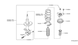 Diagram for Nissan Control Arm Bumper - 54050-9FL0A