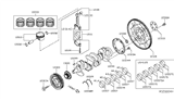 Diagram for Nissan Rogue Rod Bearing - 12111-JA00C