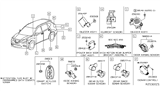 Diagram for Nissan Kicks Parking Assist Distance Sensor - 28438-7FL0B