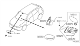 Diagram for Nissan Rogue Car Mirror - 96301-4BA3A