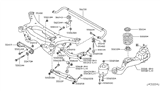 Diagram for Nissan Sway Bar Bracket - 55430-JJ40A