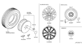 Diagram for Nissan Rogue Sport Spare Wheel - 40300-JM07B