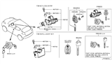 Diagram for 2011 Nissan Juke Ignition Lock Assembly - 48700-1KA0C