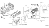 Diagram for 2007 Nissan Sentra Intake Manifold Gasket - 14035-EL00A