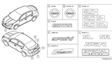 Diagram for Nissan Sentra Emblem - 62890-6Z500