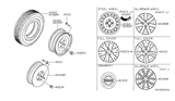Diagram for Nissan Altima Lug Nuts - 40224-ZP53A