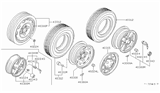 Diagram for 1981 Nissan 280ZX Wheel Cover - 40343-P7100