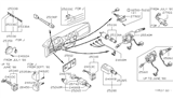 Diagram for Nissan 280ZX Turn Signal Switch - 25560-P9101
