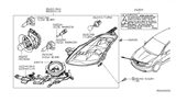 Diagram for Nissan Pathfinder Headlight Bulb - 26261-9B900