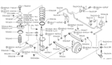 Diagram for Nissan Coil Spring Insulator - 55036-50A00