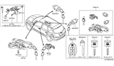 Diagram for 2005 Nissan Murano Ignition Lock Assembly - D8700-CA025