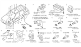 Diagram for Nissan Rogue Power Window Switch - 25411-AX010