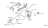 Diagram for Nissan Murano Door Latch Cable - 80515-5AA0A