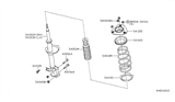 Diagram for Nissan Quest Strut Bearing - 54325-JA000