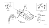Diagram for Nissan Murano Ignition Lock Assembly - 48700-JK000