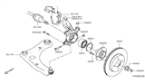 Diagram for Nissan Steering Knuckle - 40015-5RF0A