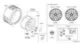 Diagram for Nissan GT-R Wheel Cover - 40342-62B0A