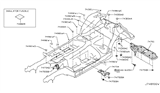 Diagram for Nissan 350Z Body Mount Hole Plug - 74849-0E000