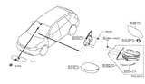 Diagram for Nissan Car Mirror - 96321-2DR0A