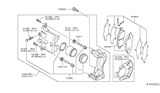 Diagram for Nissan Brake Caliper Repair Kit - D1080-1HL0A