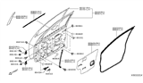 Diagram for Nissan Versa Door Moldings - 80821-3BG0A