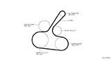 Diagram for Nissan Serpentine Belt - 11720-1KT0A