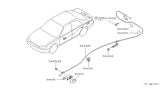 Diagram for Nissan Altima Fuel Door Release Cable - 84650-1E410