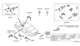 Diagram for Nissan Altima Trunk Lock Cylinder - 84660-0E725
