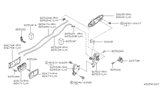 Diagram for Nissan Maxima Door Latch Cable - 80533-89900