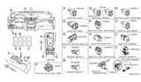 Diagram for Nissan Rogue Power Window Switch - 25535-4BA0A