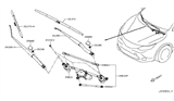 Diagram for Nissan Rogue Sport Windshield Wiper - 28890-6MA1A