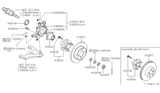 Diagram for Nissan 240SX Wheel Hub - 43202-35F11