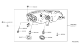 Diagram for Nissan Altima Headlight - 26060-6CA5B