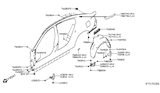 Diagram for Nissan Altima Wheelhouse - 76748-6CA0A