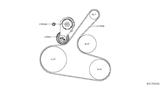 Diagram for Nissan Sentra Belt Tensioner Bolt - 13075-JD20A