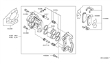 Diagram for Nissan Brake Caliper Repair Kit - D1080-1VA0K