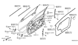 Diagram for Nissan Xterra Door Seal - 80831-EA000
