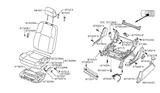 Diagram for Nissan Frontier Seat Cushion - 87350-9BK5A