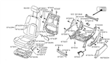 Diagram for Nissan Xterra Seat Cover - 87370-EA844