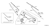 Diagram for Nissan Frontier Windshield Wiper - 28881-ZP00A