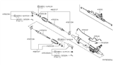 Diagram for Nissan Frontier Rack And Pinion - 49001-ZP50A