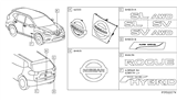 Diagram for Nissan Murano Emblem - 62889-1JA0A