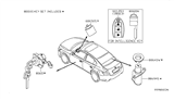 Diagram for Nissan Ignition Lock Cylinder - 99810-3TA1A