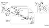 Diagram for Nissan Brake Caliper Repair Kit - 44011-JA01B