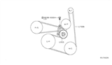 Diagram for Nissan Altima Timing Belt Tensioner - 11955-3TA9D