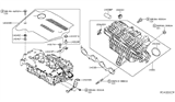 Diagram for 2019 Nissan Rogue Intake Manifold Gasket - 14035-3TA0C